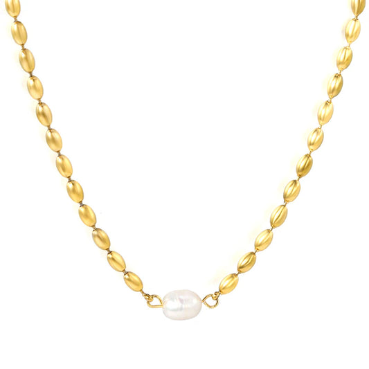 Golden Pearl Necklace